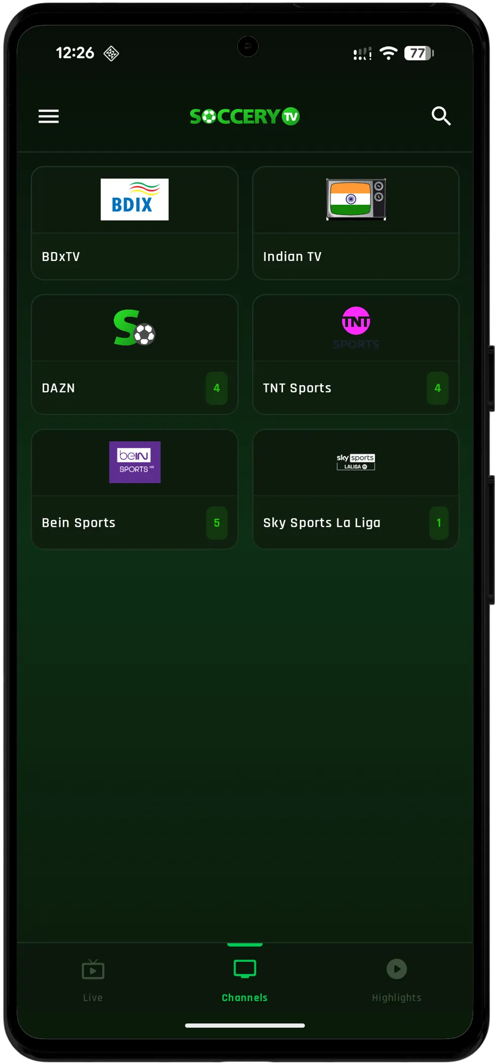 Soccery TV screenshot