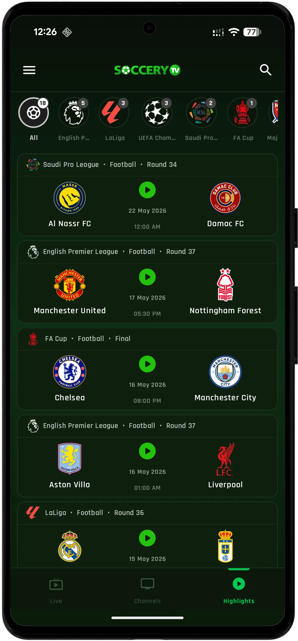Soccery TV screenshot
